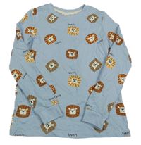 Světlemodré pyžamové triko se lvíčky H&M