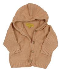 Pudrový prepínaci sveter s kapucňou