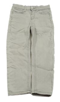 Svetlosivé slim fit teplákové rifle H&M