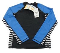 Nové - černo-modro-bílé UV triko TILT