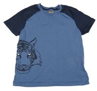 Modro-tmavomodré tričko s tigrom Pepperts!