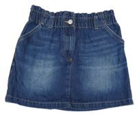 Tmavomodrá paper bag rifľová sukňa Next