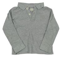 Sivé melírované polo tričko Zara