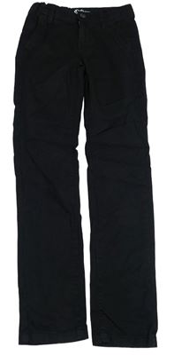 Čierne plátenné slim chino nohavice S. Oliver