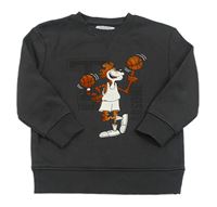 Antracitová mikina s tigrom a basketbalovými loptami Primark
