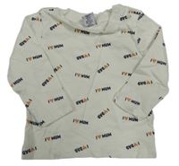 Smotanové tričko s nápismi Dopodopo