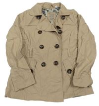 Hnědý šusťákový podšitý kabátek C&A