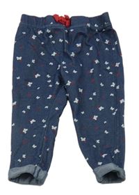 Tmavomodré tregíny s motýly M&Co.