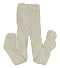 Smetanové vzorované punčocháče George