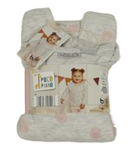 Nové - Světlešedá melírovaná puntíkatá prošívaná mikina Pocopiano