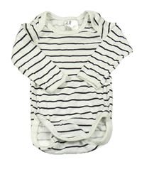 Smetanovo-černé pruhované body H&M