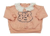 Ružová oversize mikina s Blush a golierikom George