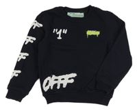 Tmavomodrá mikina s číslem Offwhite