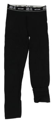 Čierne teplákové legíny