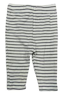 Bielo-čierne pruhované ľahké tepláky Next