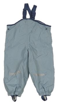 Světlemodré šusťákové zateplené laclové kalhoty Impidimpi