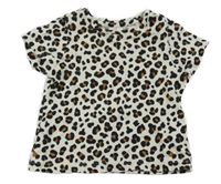 Béžové tričko s leopardím vzorem H&M