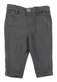 Tmavošedé plátěné chino kalhoty Denim Co.