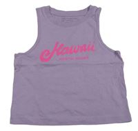 Lila crop top s nápisom Primark