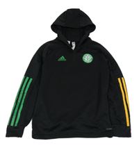 Čierna športová funkčná mikina s pruhmi a logom a kapucí - Celtic zn. Adidas