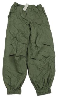 Nové - khaki plátěné cuff kalhoty River Island