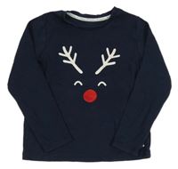 Tmavomodré pyžamové tričko so sobom George