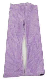 Fialové rebrované flare legíny