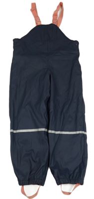 Tmavomodré zateplené laclové nepromokavé kalhoty Lupilu