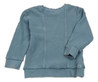 Šedomodré žebrované triko George