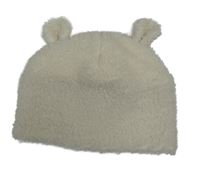 Biela huňatá čapica s ušima Dunnes