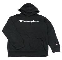Čierna mikina s logom a kapucňou Champion