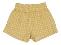 Žlto-biele kockované kraťasy George