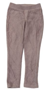 Lila rebrované zamatové tregíny Nutmeg