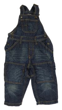 Tmavomodré na traké rifle s vreckami H&M