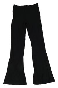 Černé žebrované flare legíny George