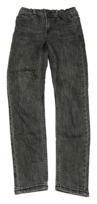 Tmavosivé melírované skinny rifle Zara