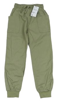 Khaki jogger cuff kalhoty Denim Co.