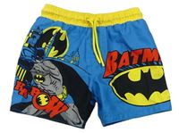 Modro-žlté plážové kraťasy s Batmanem