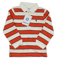Červeno-bílé pruhované polo triko Mayoral