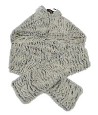 Nové - Bielo-hnedá kožušinová čapica so šálou a uškami zn. Dunnes