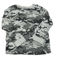 Šedo-černé army triko George