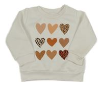 Biela mikina so srdiečkami