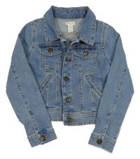 Světlemodrá crop riflová bunda Moonson