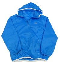 Svetlomodrá šušťáková jarná funkčná bunda s kapucňou Quechua