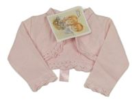 Nové - Svetloružové svetrové bolerko