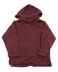 Vínová rebrovaná mikina s kapucňou Miniclub