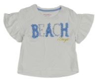 Biele tričko s nápisom