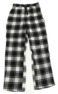 Bílo-černé kostkované pyžamové kalhoty Pepperts