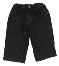 Tmavošedé riflové slim fit kraťasy H&M