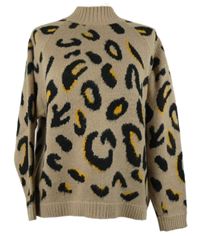 Dámský béžovo-černý vzorovaný svetr Amisu